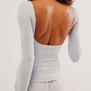 Intimately free people low back long sleeve shirt